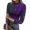 #_001Dark Purple, variant on ASDFVBKG Women's Mock Turtleneck Shirts Comfortable Long Sleeve Base Layer Shirts Retro Floral Pattern Tunic Fashion Top Casual Slim Fit Lounge Outfits Clothes Blue L