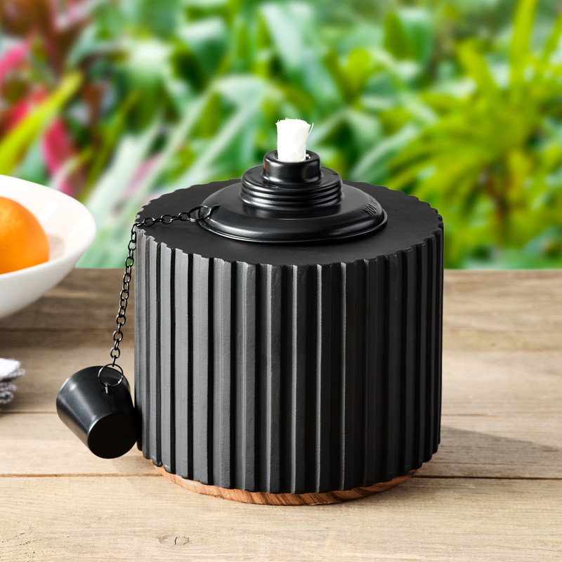Better Homes & Gardens Outdoor Tabletop Torch | Snuffer Cap| Fiberglass Wick | Metal Fuel Canister