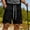 Black, variant on Men's Shorts with Pockets Cargo Big and Tall Solid Color Casual Sporty Shorts Elastic Waist Multiple Pockets Workstyle Five-Pocket Shorts
