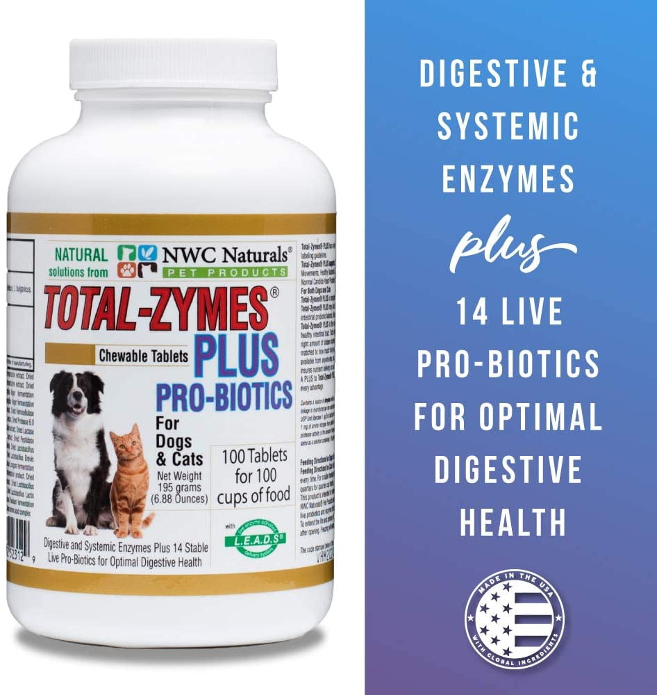 Total-Zymes Plus digestive enzyme, probiotic combo for pets