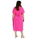 thumbnail image 3 of Vestido manga corta Roman Fashion /Tallas Extras, 0222 (Fiusha) fucsia 42 Roman Fashion V-ELY-0222-FIUSHA, 3 of 6