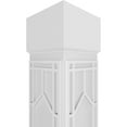 thumbnail image 4 of Ekena Millwork 10"W x 8'H Craftsman Classic Square Non-Tapered Shaker Fretwork Column w/ Standard Capital & Standard Base, 4 of 8