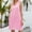 Pink, variant on HOMBOM Casual Dresses for Women Black Mid-Length Summer Sundress Sleeveless Vacation V-Neck Solid Beach Dresses 2XL
