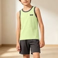 thumbnail image 6 of SGFCWSX Boys 2 Piece Outfits Sleeveless Tank Top and Shorts Set Summer Casual Breathable Soft Playwear Green Size 10, 6 of 9