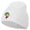 White, variant on Rasta Africa Map Embroidered 8 Inch Knitted Short Beanie - Red OSFM