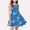 Dark Blue, variant on Babcutegg Summer Breathable Short Sleeve Round Neck Dress With Playful Jellyfish Print And Flared Skirt For Kids Blue Size 10