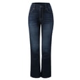 thumbnail image 5 of Gibobby Jeans Pantalones de mujer Pantalones vaqueros sueltos con diseño de botón y pierna recta de cintura alta para mujer(Azul,XL), 5 of 5