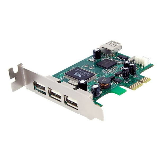 StarTech.com USB PCI Express 4 USB, USB Carte ports à Faible Débit - Carte PCIe USB 2.0 - Carte PCI-E USB 2.0 (PEXUSB4DP) - Adaptateur USB - Profil Bas PCIe - 2.0 - 4 ports - pour P/N: ST4200MINI2