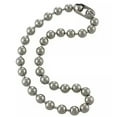 thumbnail image 6 of HOOUN Large 6/8/10mm Mens Necklace Ball Beads Chain Stainless Steel Silver Any Lenght-10mm 40 inch, 6 of 7