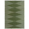 thumbnail image 1 of Unique Loom Chindi Cotton Geometric Striped Rug 10' x 14' Rectangle Green/Ivory, 1 of 1