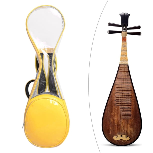 Funda transparente Baoblaze para Pipa instrumento musical amarillo