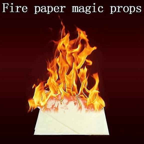 10pcs Fire Paper Flash Flame Paper White Fire Paper Magic Props Effect Shock 5 Sizes