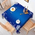 thumbnail image 5 of Tchckioa Snowflakes Tablecloth for Restaurant Decor,52x52 Inch Square Stain Proof Table Cloth Cover, 5 of 7
