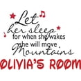 thumbnail image 2 of Move Mountains Positive Quote Quotes Customized Wall Decal - Custom Vinyl Wall Art - Personalized Name - Baby Girls Boys Kids Bedroom Wall Decal Room Decor Wall Stickers Decoration Size (27x30 inch), 2 of 2
