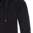 thumbnail image 6 of hopeusnice Men's Winter Warm Hooded Sweater Coat Thicken Fleece Lined Cardigan Outwear Pockets Long Knitted Sweaters Overcoat Black L, 6 of 7