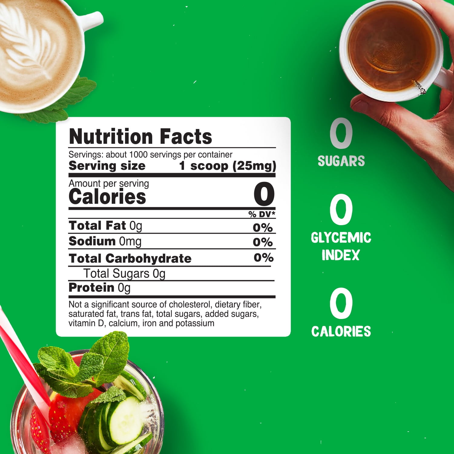 Pyure Organic Stevia Extract, Single Ingredient Powdered Sweetener, Sugar Substitute, 1,000 Servings per Container, 0.9 Ounce