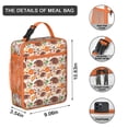 thumbnail image 3 of Cute Hedgehog Lunch Box for Men – Reusable Insulated Small Lunch Bag with Forest & Mushroom Design, Portable Cooler Tote for Work, School, Picnic & Travel, Easy to Clean, 3 of 6