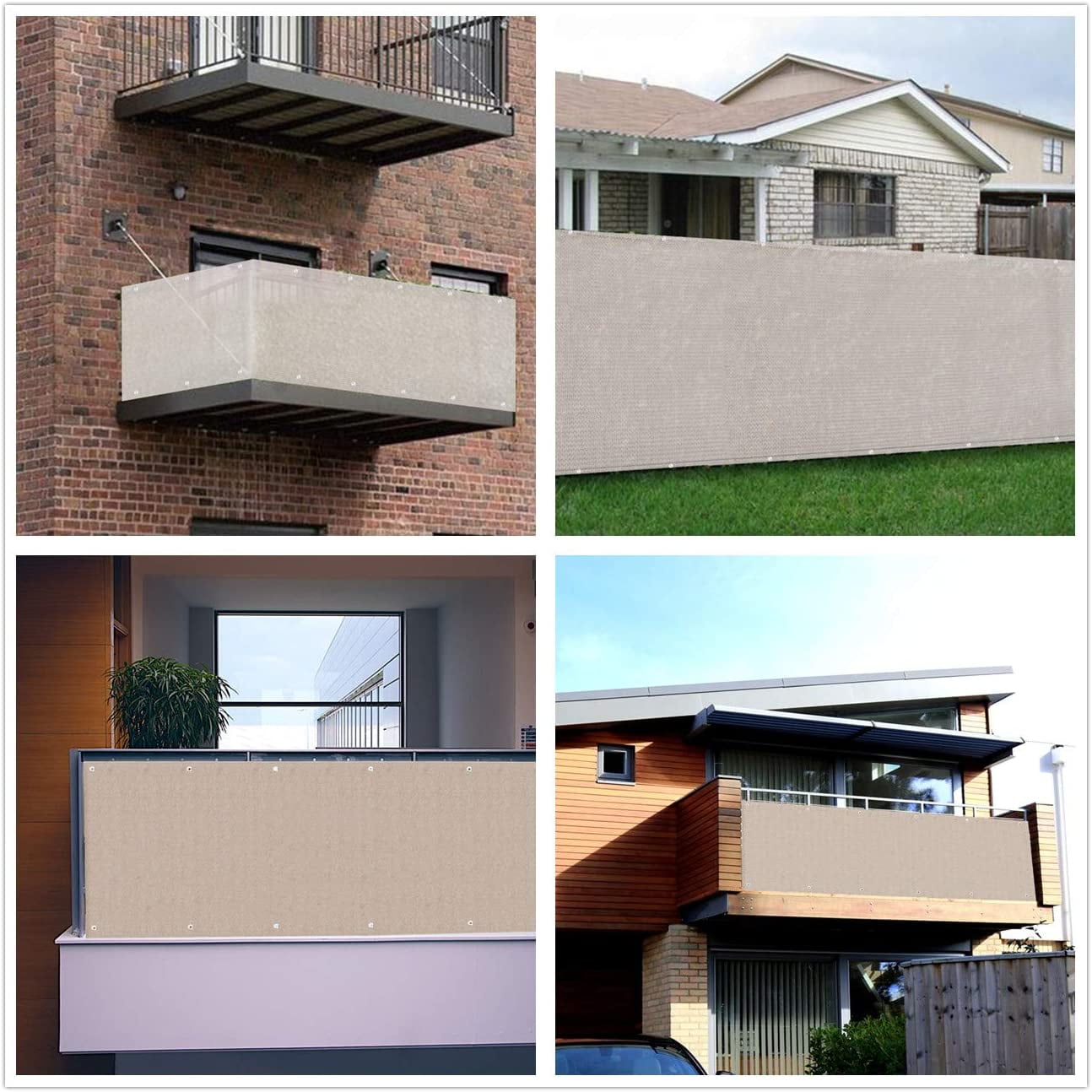 90cm Balcony Privacy Screen Gardening Sunshade Cover Summer Residence Fence SU 