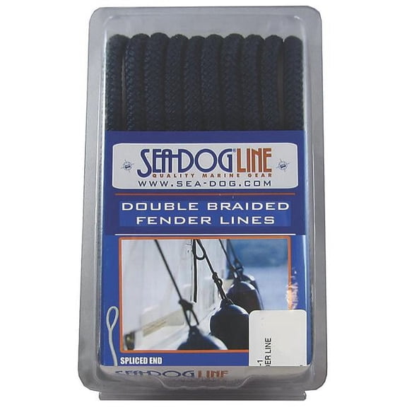Sea-Dog 302110006BK-1 Double Braided Fender Lines - 3/8" x 6', Black