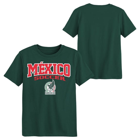 Mexico National Team Youth Green Arch-Over Logo Soccer Tee