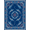 Blue, Pattern 2, variant on Design&I 9'x12' Washable Area Rug Sleek Flatweave Pet Friendly Fish Navigation Fishing Symbols Hook Centerpiece Hunting Animals for Master Suite, Under Bed