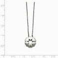 thumbnail image 2 of Stainless Steel Polished Flower Necklace - 18.5 Inch, 2 of 2