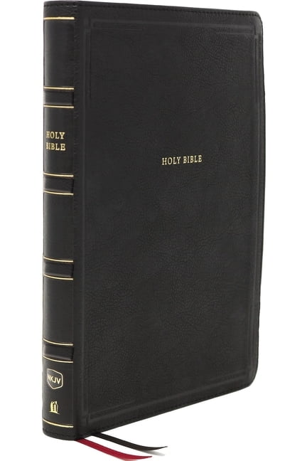 NKJV Deluxe Thinline Reference Bible Leathersoft Black Thumb 