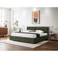 thumbnail image 4 of Omax Decor Venice Upholstered Platform King Bed in Moss Green Fabric, 4 of 9