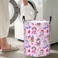 thumbnail image 4 of Lsque Christmas Unicorns pattern Laundry Hamper Basket, Tall Woven Rope Hamper Basket for Clothes, Lightweight Storage Basket, Collapsible Waterproof-Small, 4 of 8