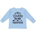 thumbnail image 3 of Inktastic Daddy is My Valentine Holiday Girls Long Sleeve Toddler T-Shirt, 3 of 5