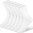 thumbnail image 2 of Calcetines Blancos para Mujer 5 Pares Bonitos Calcetines Largos Calcetines Redondos para Mujer Calcetines Suaves de Medias Ligeras y Finas de Algodón para Mujer, 2 of 5