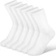 thumbnail image 2 of Calcetines Blancos para Mujer 5 Pares Bonitos Calcetines Largos Calcetines Redondos para Mujer Calcetines Suaves de Medias Ligeras y Finas de Algodón para Mujer, 2 of 5