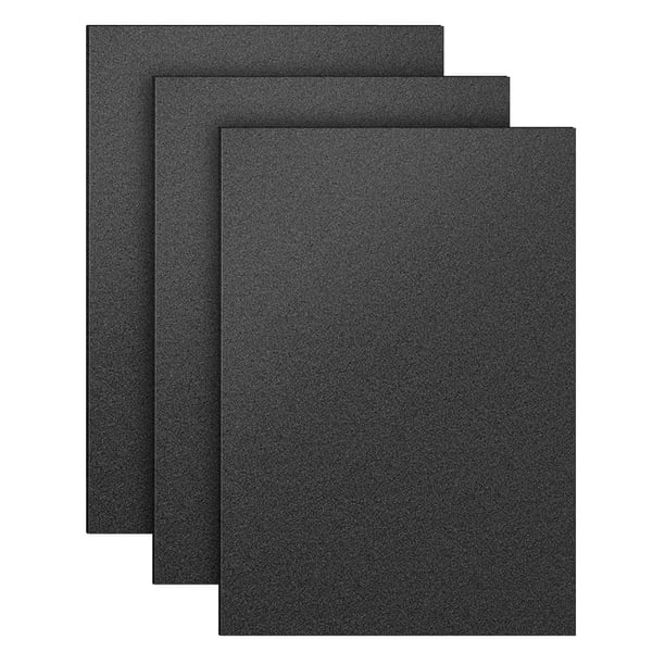 Lámina de plástico Bonnary ABS negra, paquete de 3 unidades, 30 x 40 cm, 3 mm de grosor