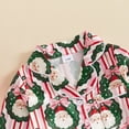thumbnail image 6 of Cjfdfy Newborn Baby Girl Christmas Satin Pajamas Romper Santa Claus Printed Long Sleeve Furry Trim Jumpsuit Infant Cute Christmas Holiday Fall Winter Sleepwear 0-18 Months, 6 of 9