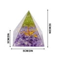 thumbnail image 2 of EGYMEN Natural Crystal Crushed Stone Orgone Pyramid, Energy Tower Handcrafted Ornament, Three-Dimensional Crystal Sphere Decorative Art, Wealth Health Happiness Attracting Figurine, 2 of 6