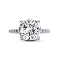 thumbnail image 2 of AFFY Hidden Halo Solitaire Engagement Ring for Women, 3.50 Carat (ctw) Cushion and Round Cut Lab Grown Diamond Ring In 10K Solid White Gold F-G, VS-SI Quality Ring Size-8.5, 2 of 7