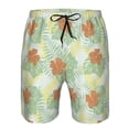 thumbnail image 4 of Wukai Tropical Flowers Print Beach Trunks with Compression Liner Swimsuit Quick Dry Beach Sports Shorts with Pocket-3X-Large, 4 of 8