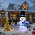 thumbnail image 5 of Lunxisen 1 Pcs Christmas Inflatables Snowman with Colorful Lights Outdoor Yard Decorations, Blow Up Cute Snowman Xmas Frosty Winter Decor Clearance for Indoor Lawn Garden Holiday Party, 5 of 7