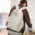 thumbnail image 3 of PRIYAL Cute Backpack Kawaii Polka Dot Backpack Aesthetic Rucksack Travel Daypack with Star Pins and Bear Pendant, 3 of 6