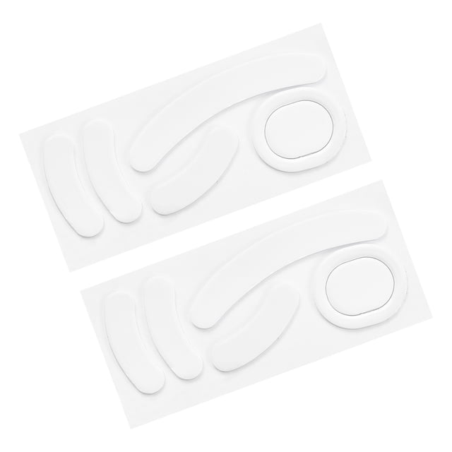 Unique Bargains Rounded Curved Edges Mouse Feet Skates 0.8mm w Cleaning Paper for G PRO Wireless Gaming Mouse White 5Pcs/2 Set