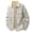 Beige, variant on Sherpa Lined Trucker Jackets for Men Button Down Casual Winter Outwear with Collar Patch Pockets and Water Ripple Texture for Cold Weather Daily Wear and Travel