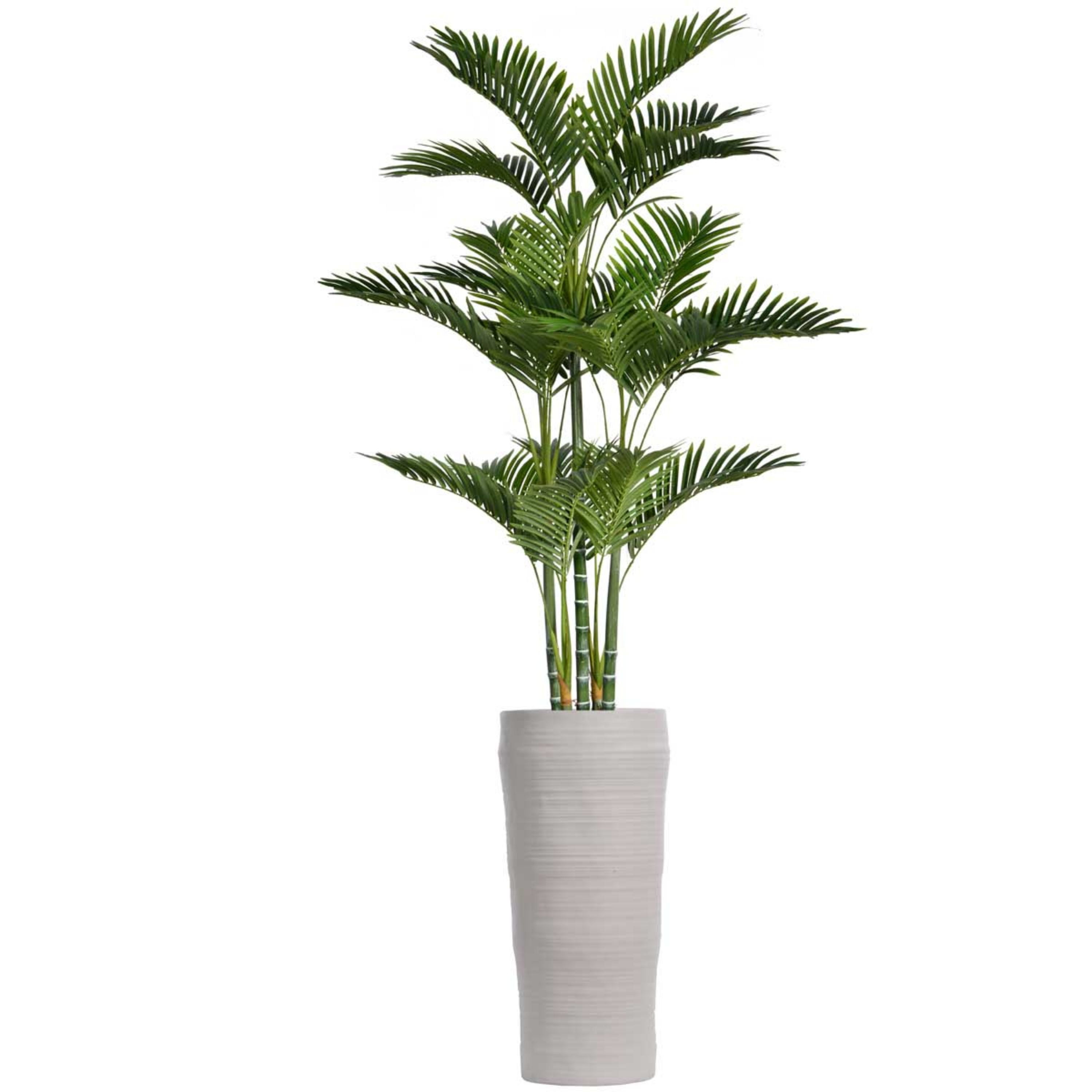 Vintage Home Artificial Faux Real Touch 81" Tall Palm Tree With Burlap