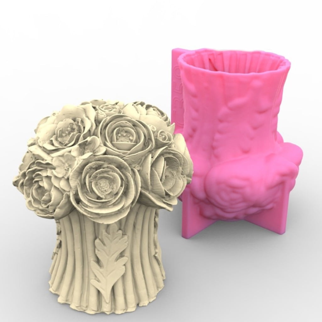 BQBQERT Rose Flower Silicone Epoxy Resin Mold Table Ornament Making Tool for Making Craft Supplies