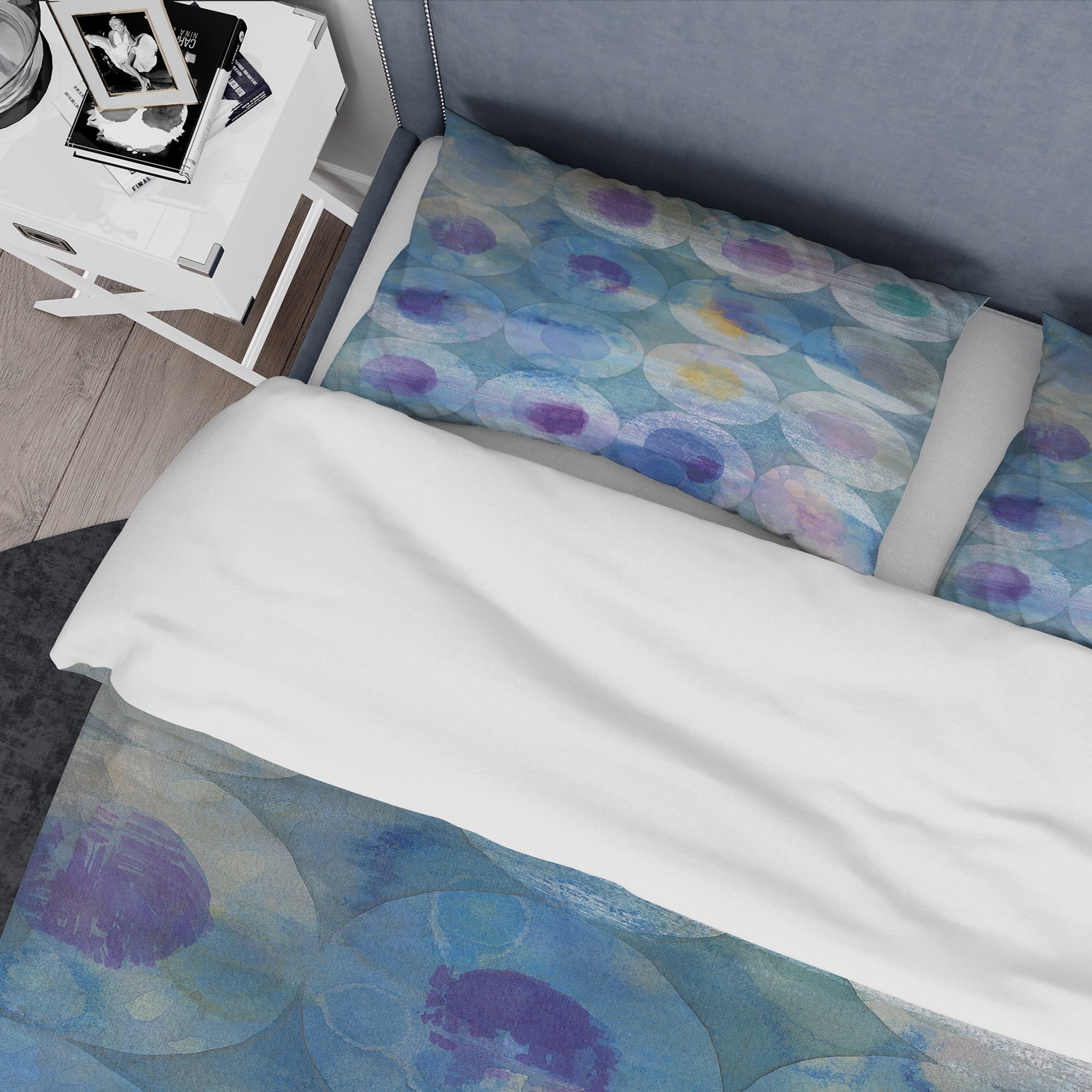 Designart 'Watercolor Geometrical Circles I' Geometric Duvet Cover Set