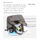 thumbnail image 5 of Bolsa Moderna Y Urbana De Lona De Gran Capacidad Para Mujer Gris Cafe, 5 of 5