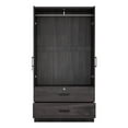 thumbnail image 2 of Pemberly Row Wood 2-Door Wardrobe Armoire with 2-Drawers Tobacco, 2 of 11