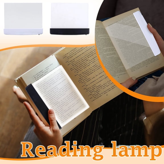 2026 Upgraded Smart Led Reading Light, Clear LED Flat Reading Light with Color, Dimmable Panel Plate Lamp Book Full Page Light for Reading in Bed at Night(Black)