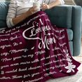 thumbnail image 3 of LHSHID Gifts for Mom Blanket I Love You Mom Gifts from Daughter or Son for Mother Unique Birthday Mothers Day Thanksgiving Gifts for Mom Double Sided Printed Blanket Merlot Red 60"x80", 3 of 4