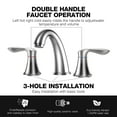 thumbnail image 6 of Accreate 8 Inch Bathroom Faucets for Sink 3 Hole with Pop up Drain and cUPC Lead-Free Hose, 6 of 9