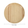 thumbnail image 2 of Luxshiny Round Serving Tray Dessert Salad Plate Brown Natural Wood for Kitchen Use 1Set, 2 of 6